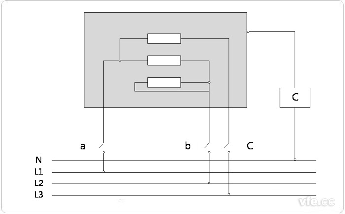 三相電機(jī)在工作溫度下接觸電流的測(cè)量電路圖 三相電機(jī)在工作溫度下接觸電流的測(cè)量電路圖
